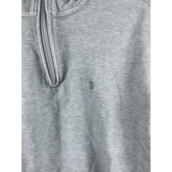 IZOD Saltwater Relaxed Men's LS Quarter Zip Pullover Gray High Neck Size XL - Picture 4 of 9